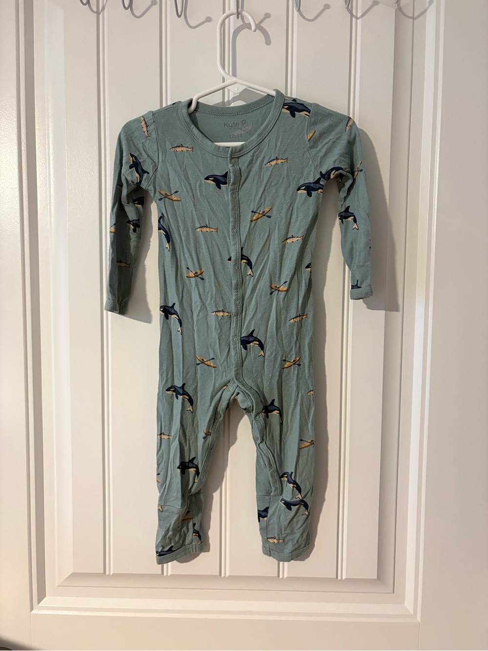 Kyte BABY long sleeve pyjama with snaps in Coastline